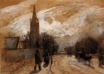 Studie für all Heilige oberes Norwood 1871 Camille Pissarro Kirche Ölgemälde